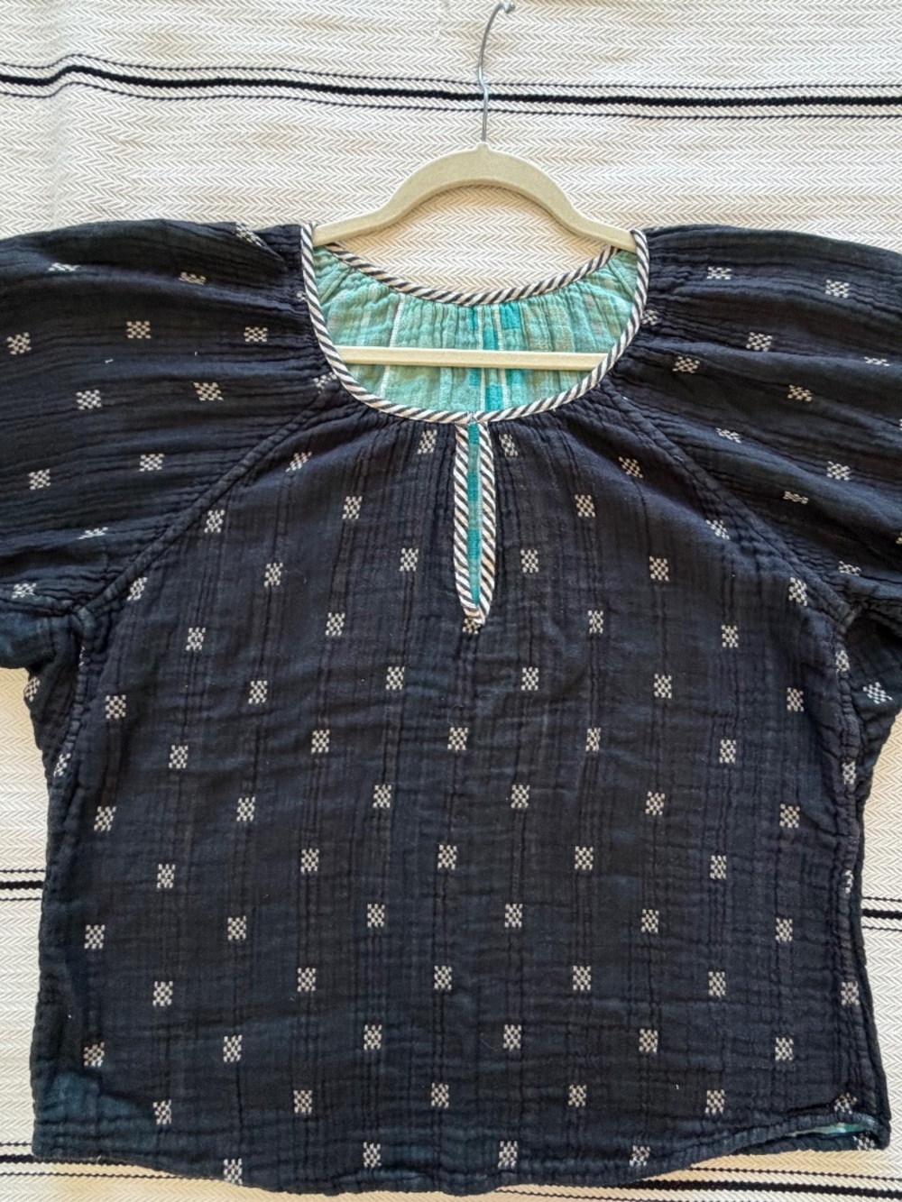 Ace & Jig Reversible Checkerdot / Isle Double Gauze Top M 2015